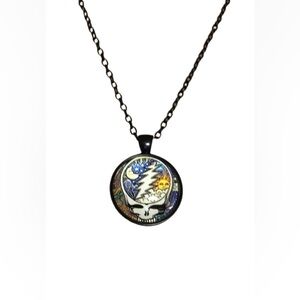 Grateful Dead sun n moon steal your face necklace